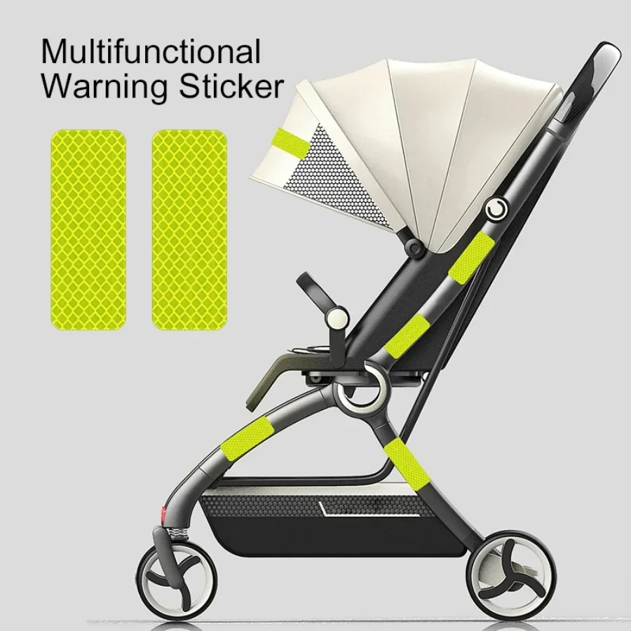 10PCS baby stroller anti-collision reflective patch bicycle night light patch safety warning multiple uses