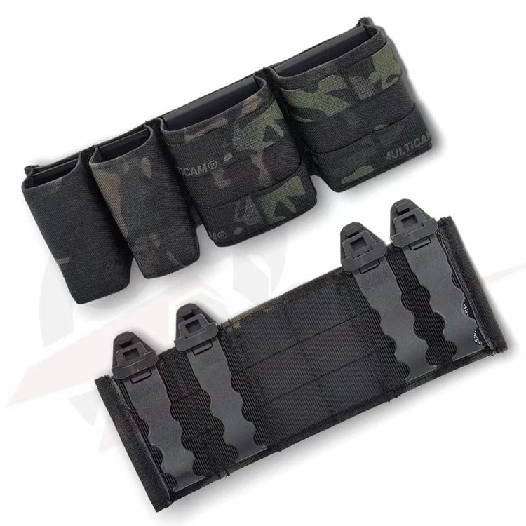 Vierfach Molle 5,56 Doppel 9mm Doppel Mag Tasche Magazin Tasche Werkzeuge Tasche Einsatz Clip Set Jagd Taktische – Detail 7