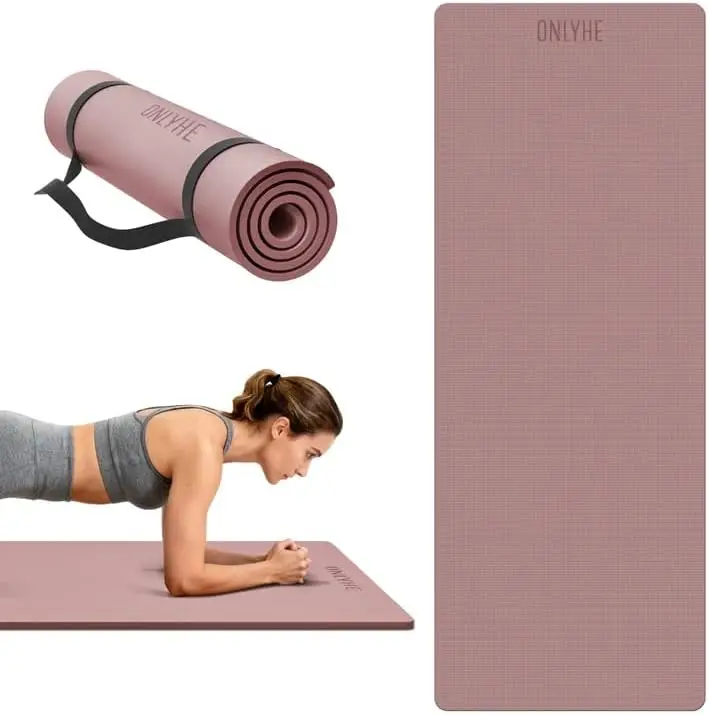 Extra Thick 8mm TPE Yoga Mat - 72" x 26" Non-Slip Travel Fitness Mat 1