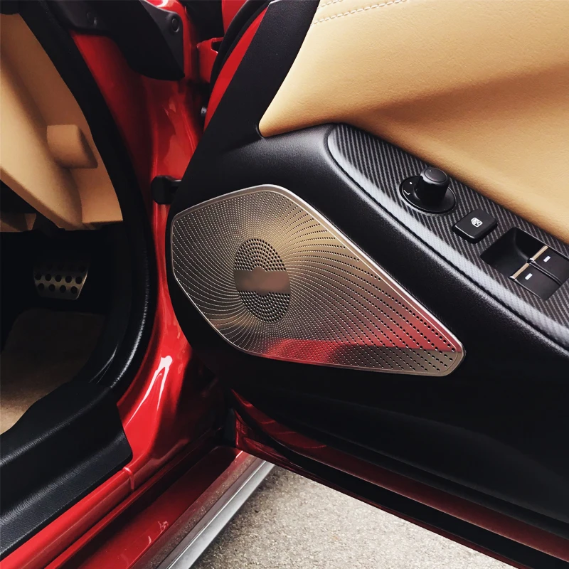 

Для Mazda MX-5 MX 5 RF MX5 ND 2016-2022 автомобильные аксессуары крышка передней колонки клаксон крышка динамика звуковая декоративная рамка блестки