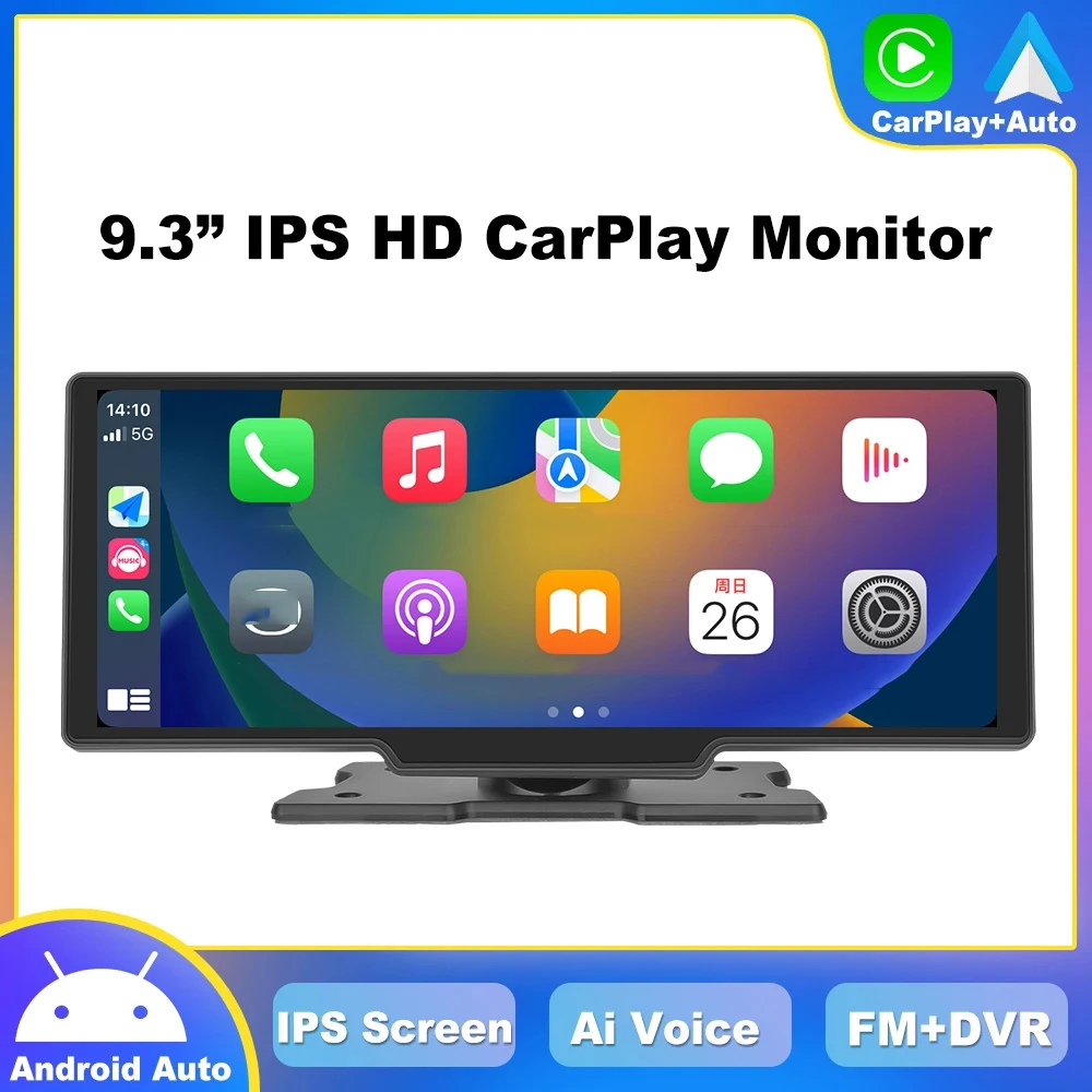 Autoradio Autoradio 9.3 Pollici Car Multimedia Universal Wireless Bluetooth Apple Android Car Play Con Touch Screen Per Veicolo Auto