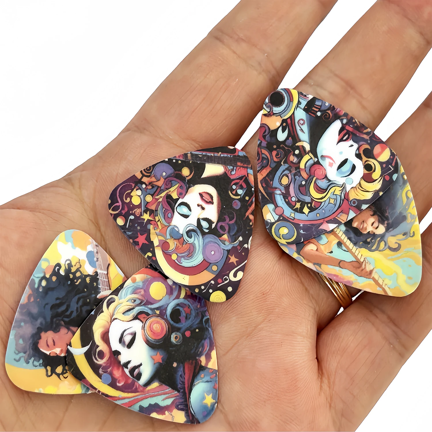 Triangle Guitar Paddles Guitar Picks Musical Instrument Accessories 5pcs/set