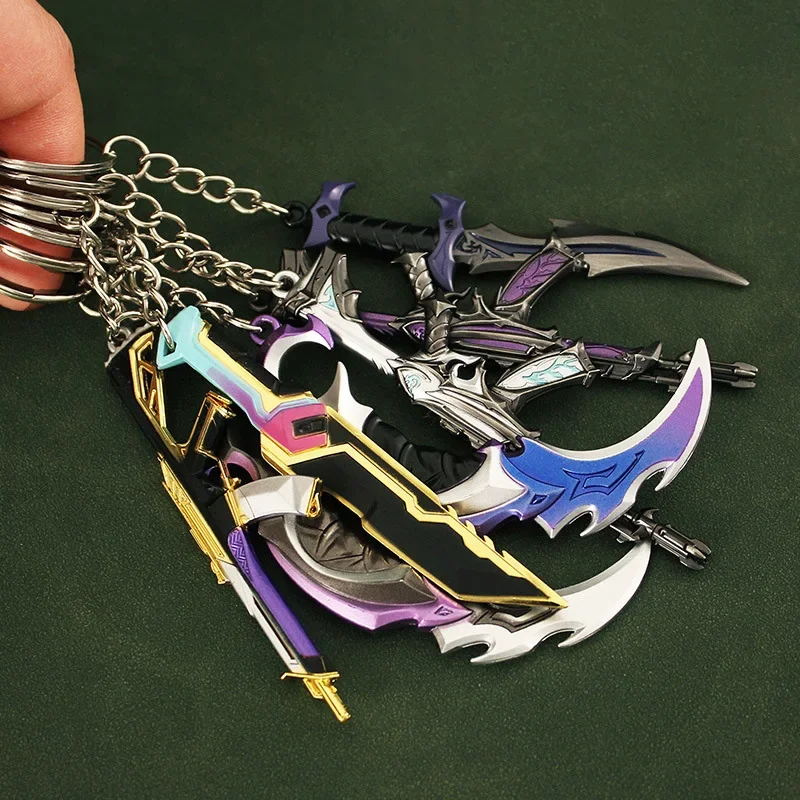 

Valorant Weapon Melee Reaver 2.0 Karambit Knife Metal M4 Game Peripheral Samurai Sword Alloy Model Keychain Pendant Gifts Toys