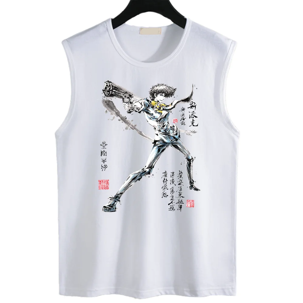 

Новинка, мужская майка Cowboy Bebop, рубашка без рукавов, мужская спортивная одежда для спортзала