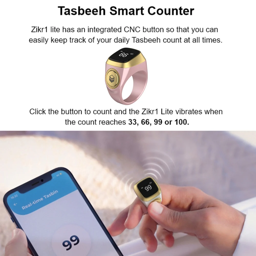 Smart Tasbih Zikr Counter Counting Ring for Muslims Zikr Ring Digital  Tasbeeh 5 Prayer Time Vibration Reminder Waterproof - AliExpress