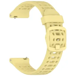 Premium Silicone Strap for Smart Watch - Replacement Wristband Bracelet with Case Belt Accessories (Yellow)