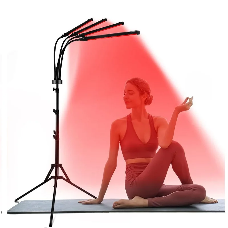 660nm &850nm Red Light Therapy Lamp with Stand 30W LED Near Infrared Light Device for Relief Muscle Joint Pain Facial Skin Care