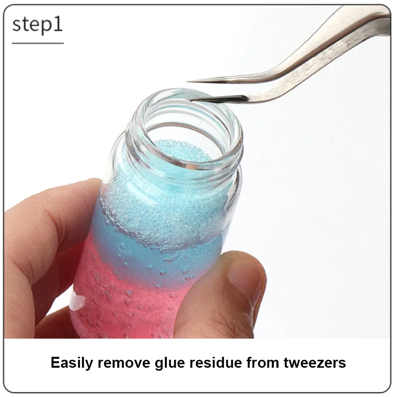 15/20/30ml Wimpern Pinzette Reiniger Lash Kleber Verlängerung Liefert Reinigung Schwamm Wimpern Kleber Remover Flüssigkeit Pinzette reiniger – Detail 2