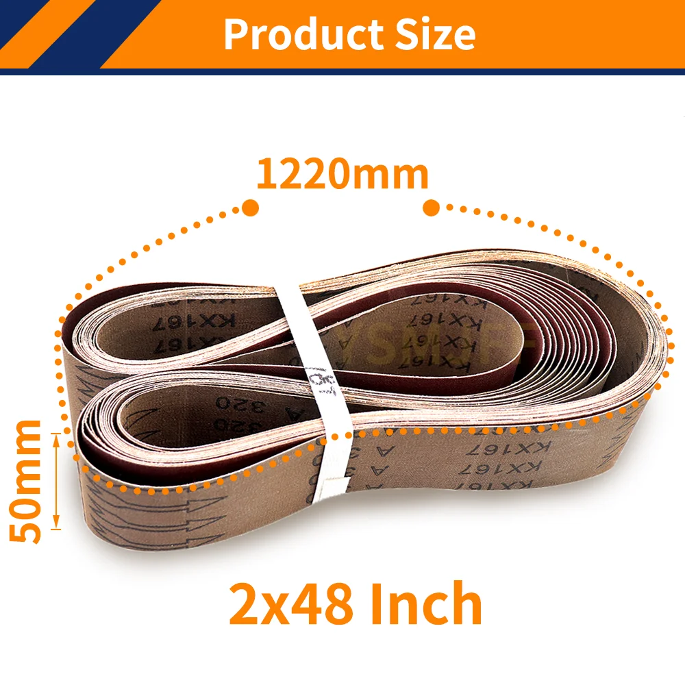 15 Nastri Abrasivi 75x510mm - Grana Mista 80/120/150/240/400 Per Levigatrici - Foto 4