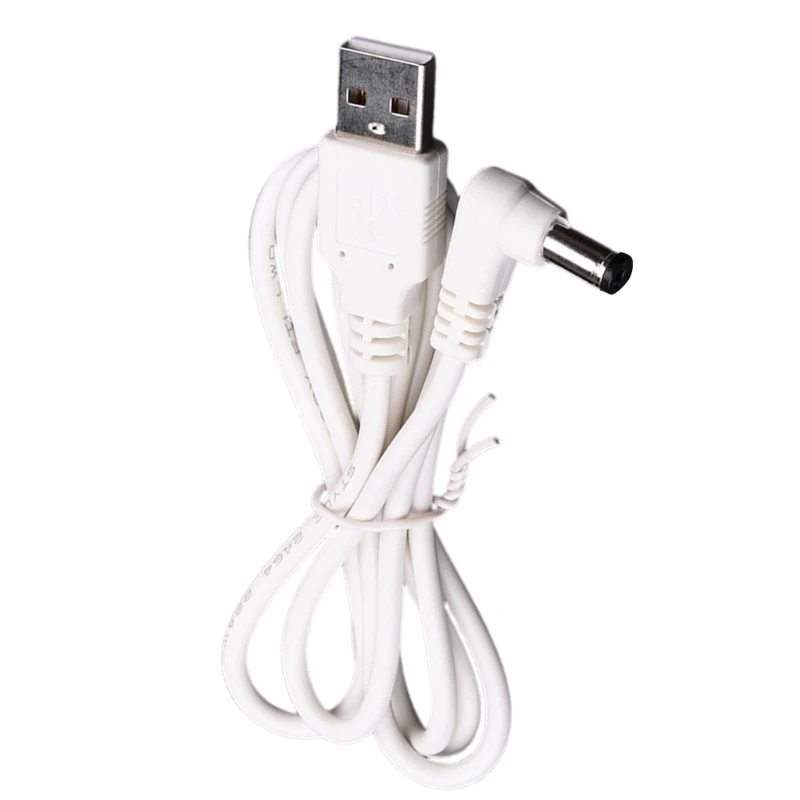 USB to DC5.5x2.5mm Adapter Cable Safe Charging Power Cable DC5.5x2.5 Straight / Curved Head Multiple Protections Charging Cable USB Charging Cable