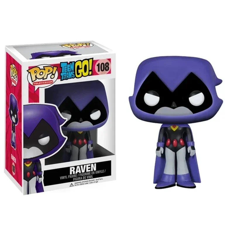 thumbnail image 5 of FUNKO POP Original Titans Raven #108 Figuras de acción de PVC Colección Modelo Juguetes para niños Regalos de Navidad, 5 of 5