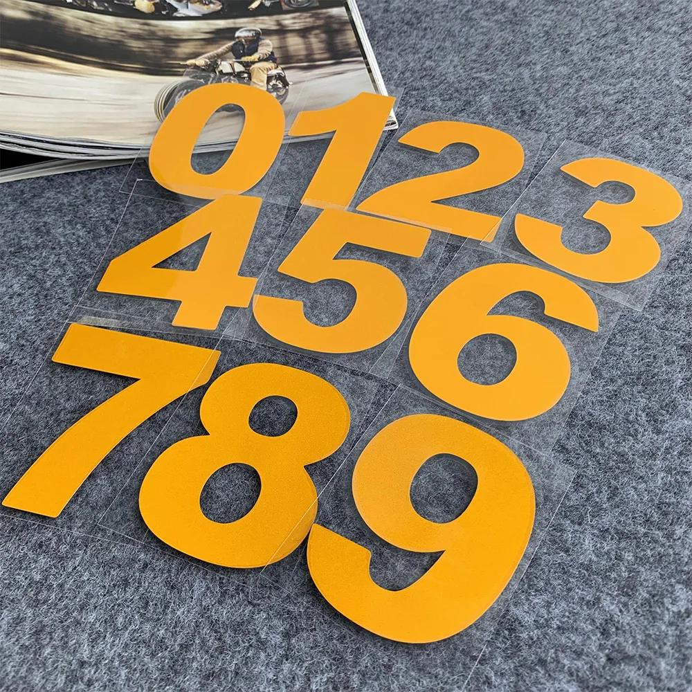 

Gold digital eye-catching reflective sticker for motorcycle front shell decoration, waterproof pull pattern For honda yamaha duc