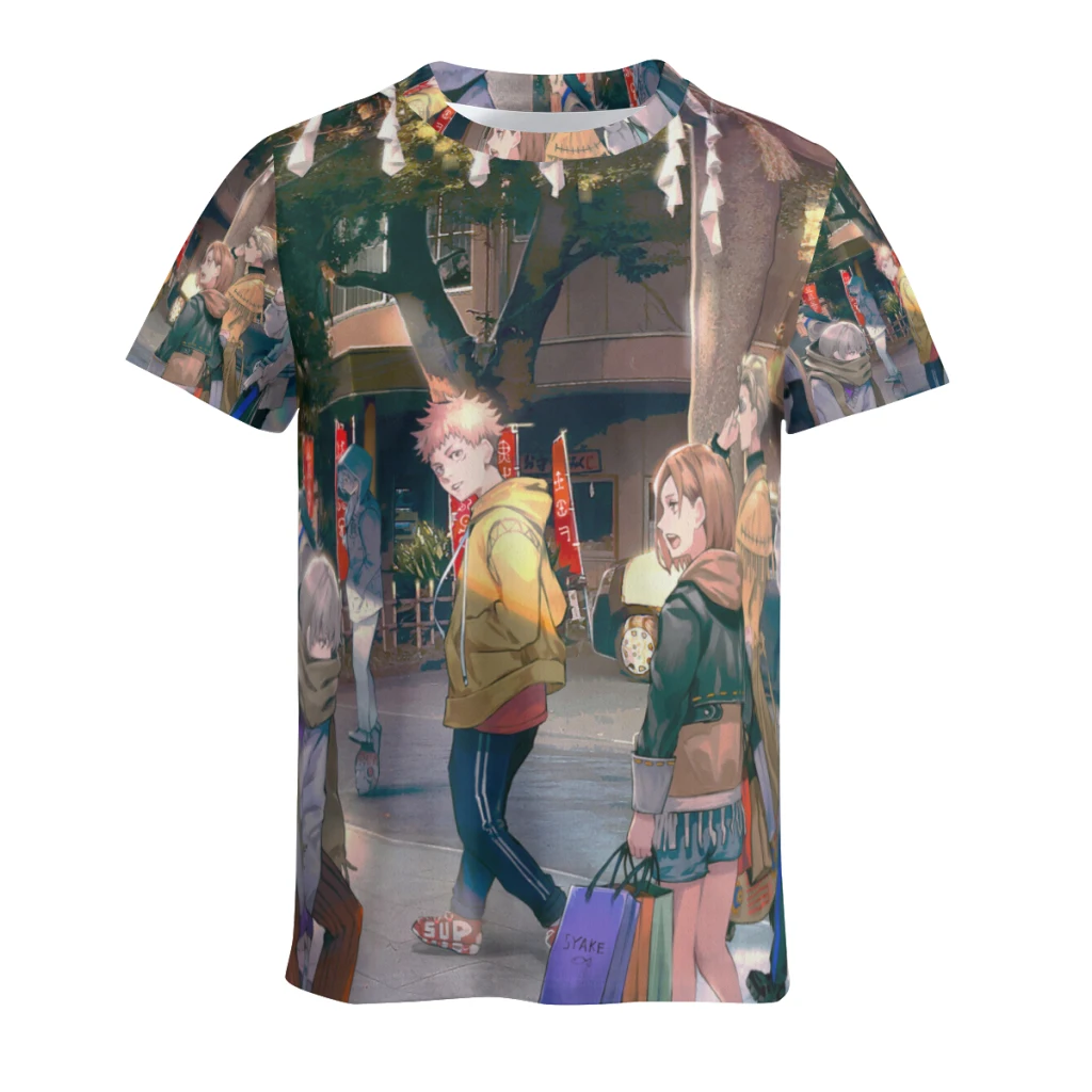 thumbnail image 1 of Jujutsu Kaisen - Nueva camiseta de manga corta con cuello redondo de verano para hombre, 1 of 4