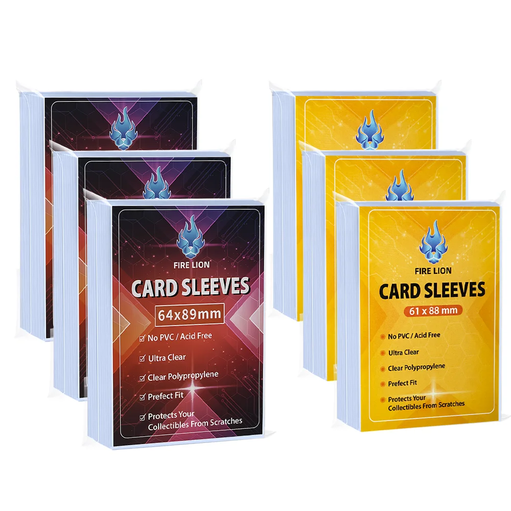 100 PCS 61X88 64x89mm Two Sizes Of Inner Card Sleeves Perfect For YGO MGT Gaming Cards Soft And Transparent Card Protection