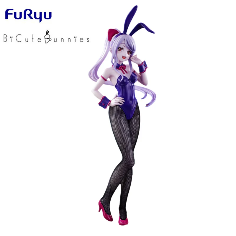 

Фигурки FuRyu BiCute кролики Оверлорд шаллслез опущенные из черного шелка Кролик Девочка 26 см ПВХ Аниме фигурки модели коллекционные игрушки
