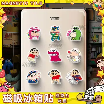 Magnete per frigorifero Crayon Shin-chan, creativo, divertente, nuovo, trasparente, simpatico adesivo magnetico a forma di cartone animato, decorazione per la casa, regali da collezione, regali squisiti