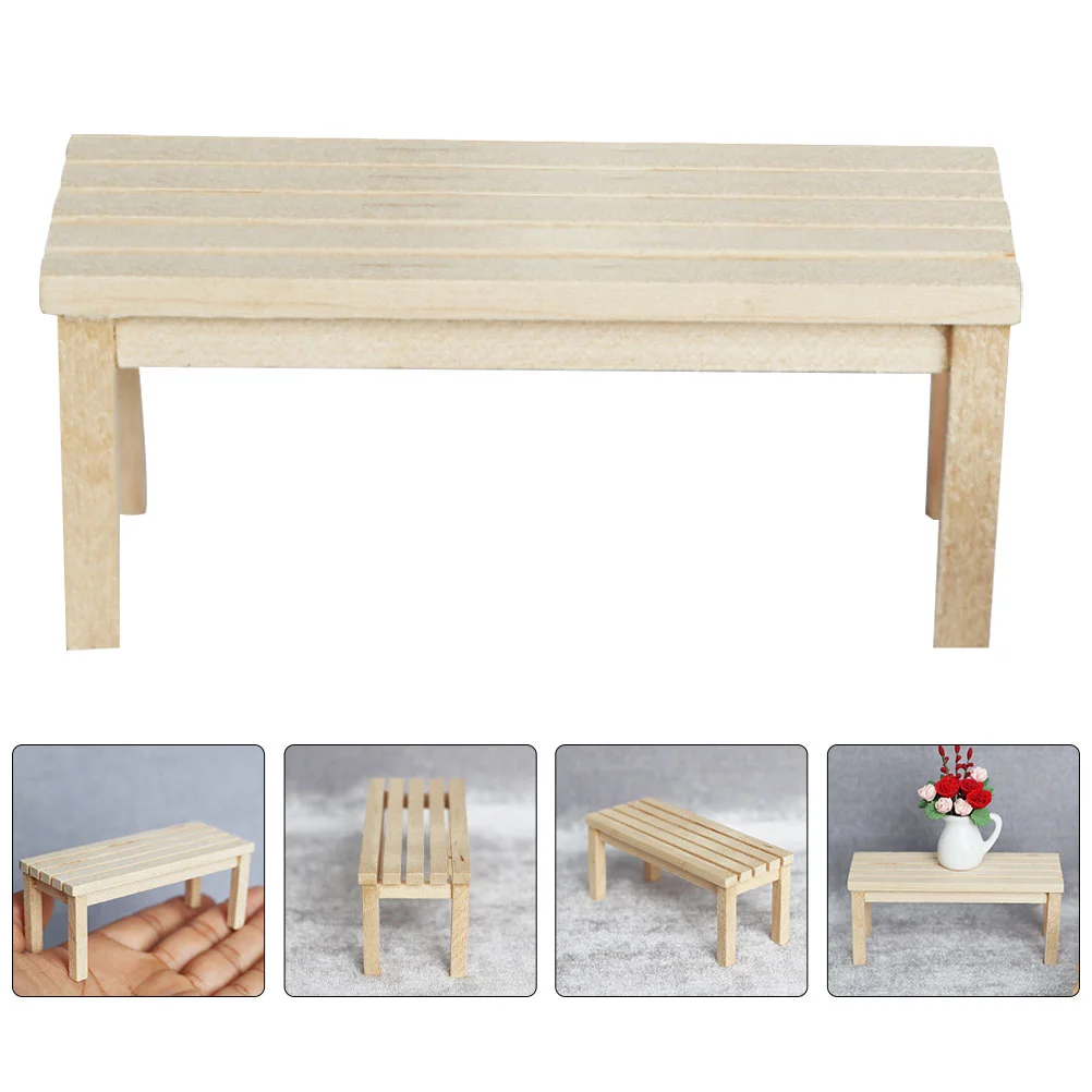 

Ornament Simulation Bench House Decoration Mini Miniature Outdoor Tools Prop