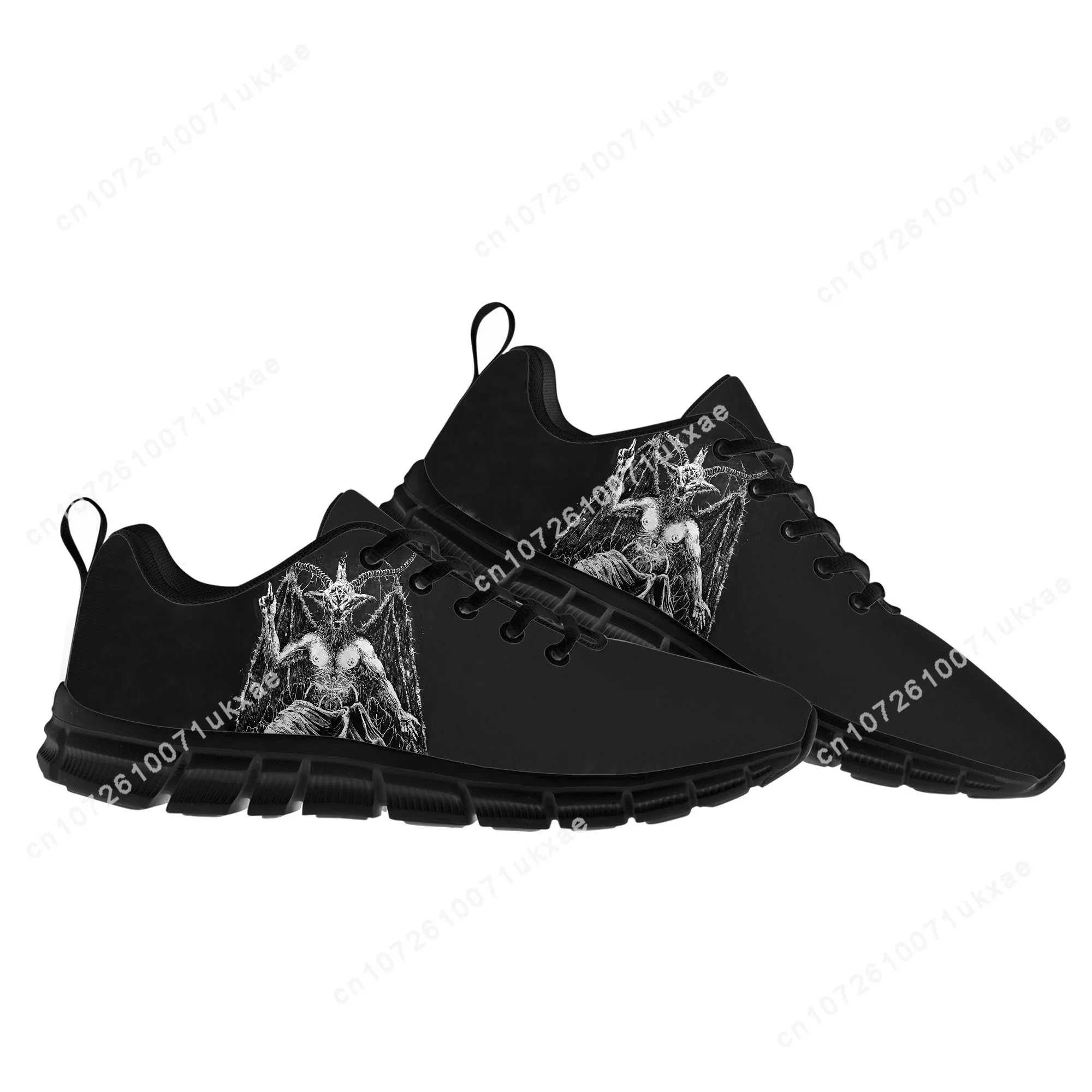 

Pentagram Baphomet Satan Satanic Goth Gothic Goat Sports Shoes Mens Womens Teenager Sneakers Parent Child Sneaker Customize Shoe