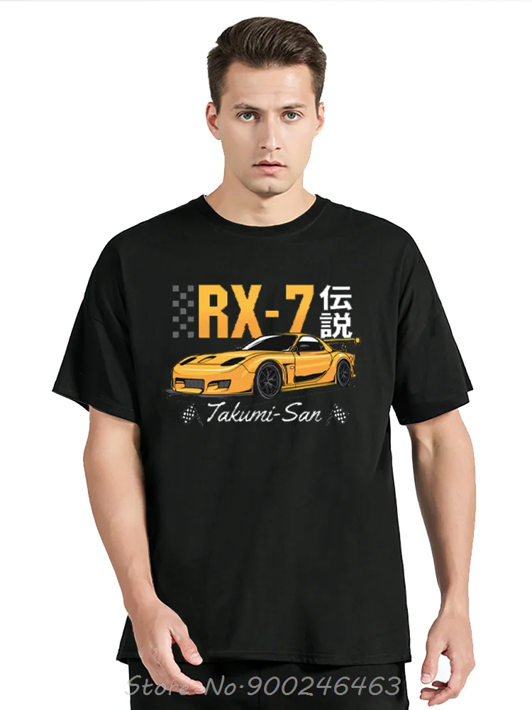 West Sea Boardwalk Kurzarm T-shirt RX-7 Sportwagen Modifiziertes Auto T-shirt männer Übergroße Casual Plus Größe Top Tees