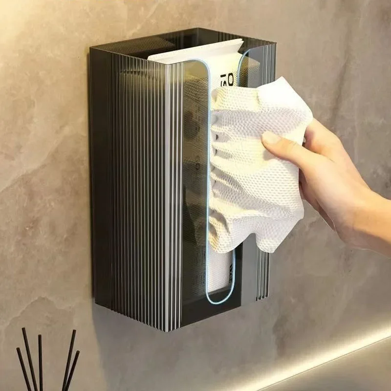 Punch-free Toilet Paper Holder Box Waterproof Storage Rack Towel Kitchen Bathroom toilet paper holder