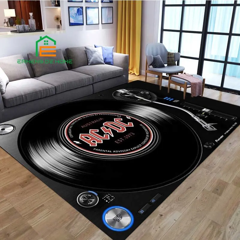 Music Vinyl Disc Player Rug for Bedroom Living Room Carpet for Kitchen Floor Mats Home Decor Non-Slip Floor Pad Rug 15 Sizes 4