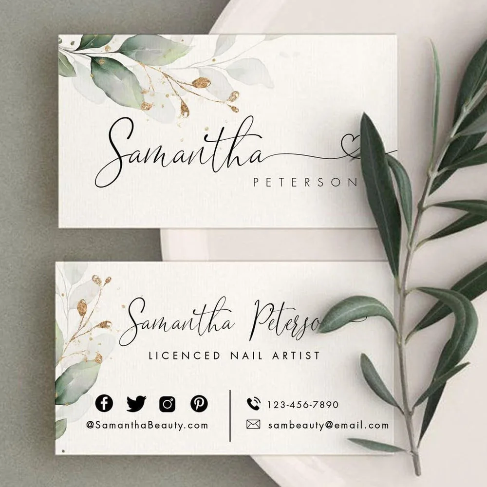 Customized Pink Business Card 300gsm Paper Cards With Logo Printing Double Sided Free Design Small Business Branding 90x54mm