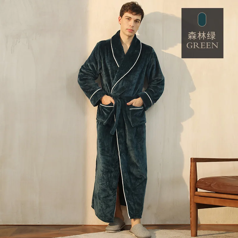 Plush Flannel Bathrobe for Women Long, Warm, Winter Night Robe 19