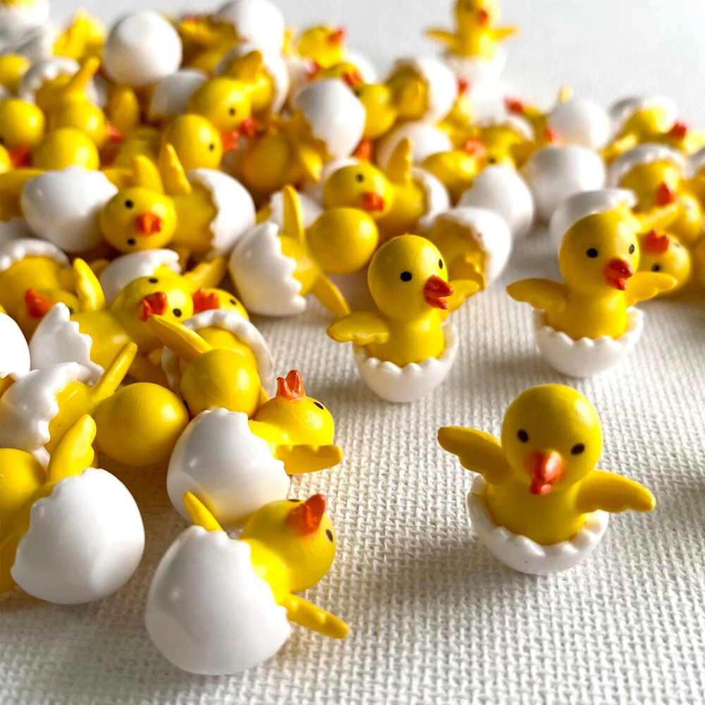 Mini Resin Chicks Miniatures 5/10pcs Tiny Fairy Garden Animals Micro Landscape DIY Craft Decoration