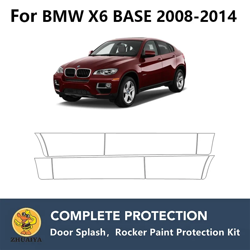 

PreCut Rocker Panels Paint Protection Clear Bra Guard Kit TPU PPF For BMW X6 BASE 2008-2014