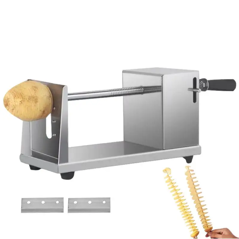 Potato Spiral Cutter Manual Twisted Vegetable Slicer Spiral Vegetable Cutter Stainless Steel Twisted Potato Slicer For home