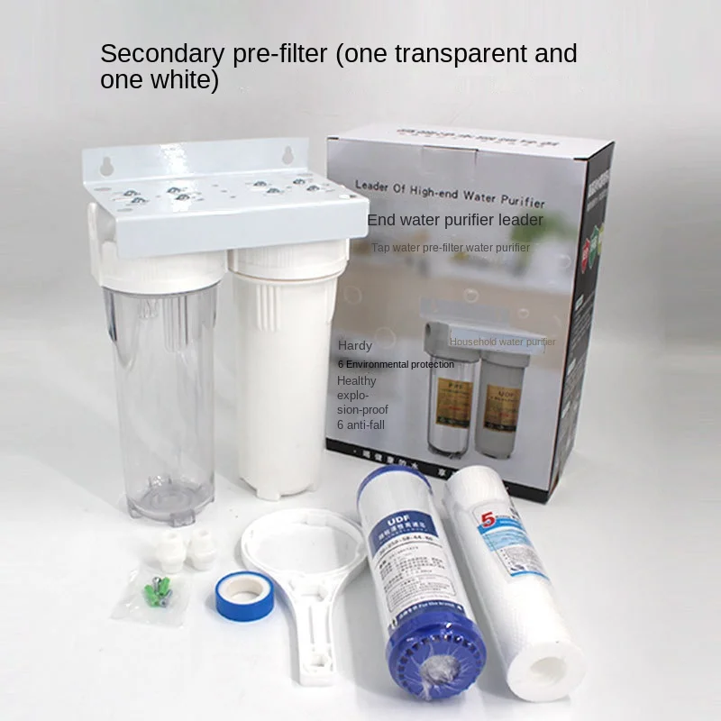 Household 2-stage Water Purifier Tap Water Well Pre-filter Kitchen Faucet Filter PP Cotton Activated Carbon Filter