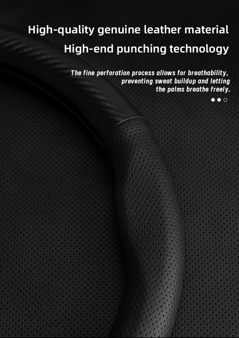 Passend für Peugeot, atmungsaktives Leder, matte Kohlefaser-Textur, Lenkradbezug, geeignet für 206–208 3008 308 207 307 2008 508 5008 407 107 Partner Rifter Tepee 106 306 Boxer Expert 205 Rcz – Detail 13