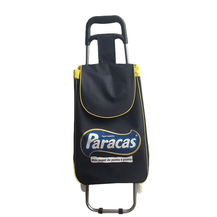 New Model Lightweight Supermarket Cheap Reusable Shopping Cart Hard Wearing Trolley Shopping Folding Cart
