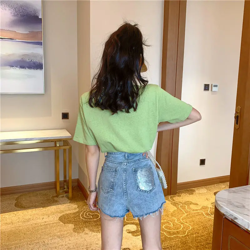 Short Pants for Women To Wear Sexy Ripped Womens Shorts Home Loose Jeans Baggy Denim Youthful Outdoor Summer Design New In Hot