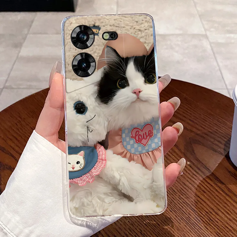 Aesthetic Cute Cat Soft Transparent Silicone Phone Case