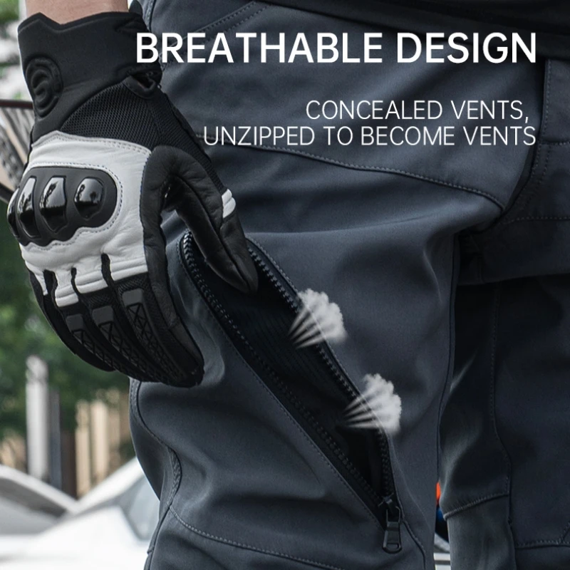 SFK 남성용 라이딩 바지 여름 통기성 블랙 오토바이 바지 CE 보호 장비 액세서리가 포함된 새로운 방수 원단