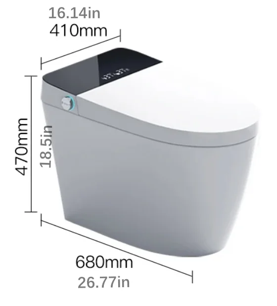 Smart Toilet, Luxury Automatic Flush Intelligent ,No water pressure limit, Bowls Rimless Water Closet Wc Remote Control