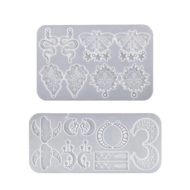 

DIY изготовление ювелирных изделий, силиконовые формы из смолы, уникальные лунные звезды, серьги-бабочки, подвески, смоляная