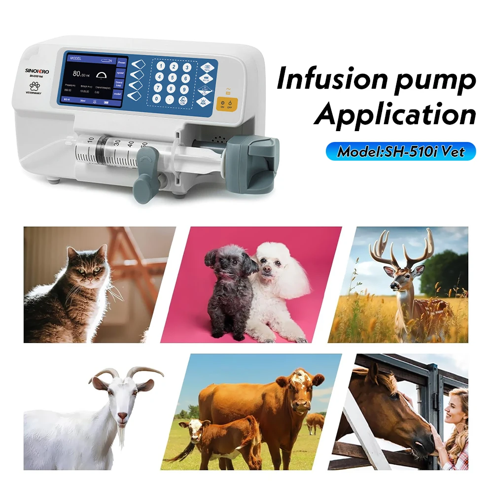Veterinary Syringe Pump Infusion Pump 3.5 Inch LCD Auto-Recognition syringe pump