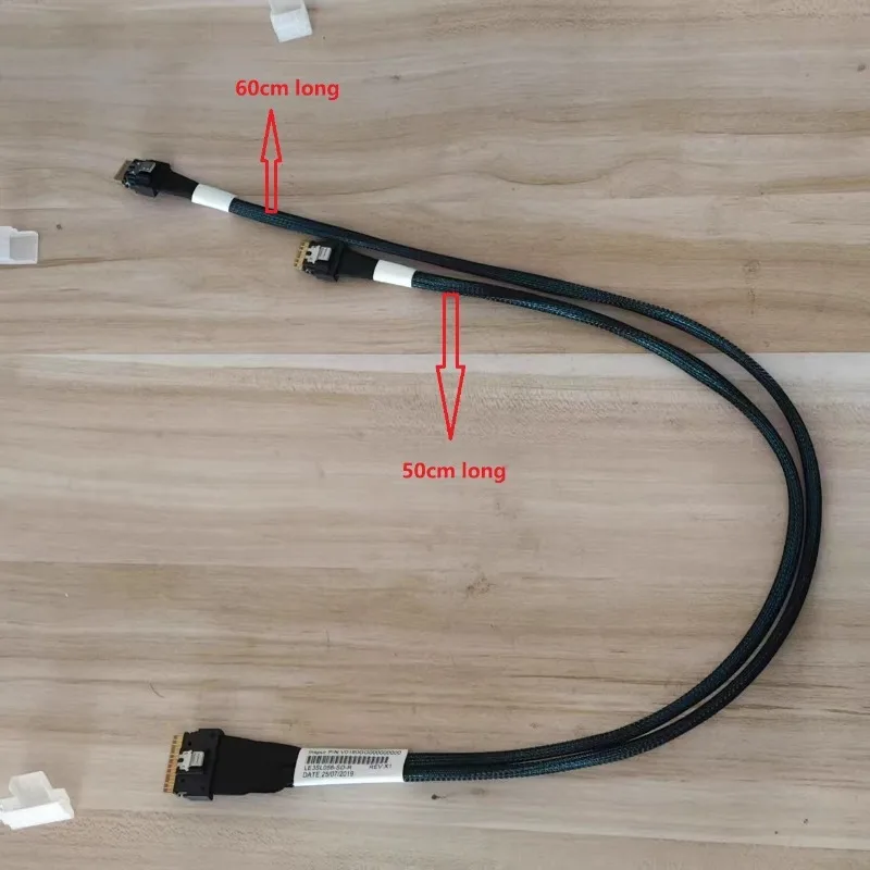 슬림 SAS 4.0에서 SFF-8654로 8i-4i NVMe PCIe 4.0 서버 연결 케이블 50 60 67 73cm