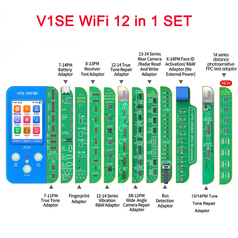 JCID V1SE Wifi Full Set 12 in 1 JCID Programmer Ture Tone Face ID