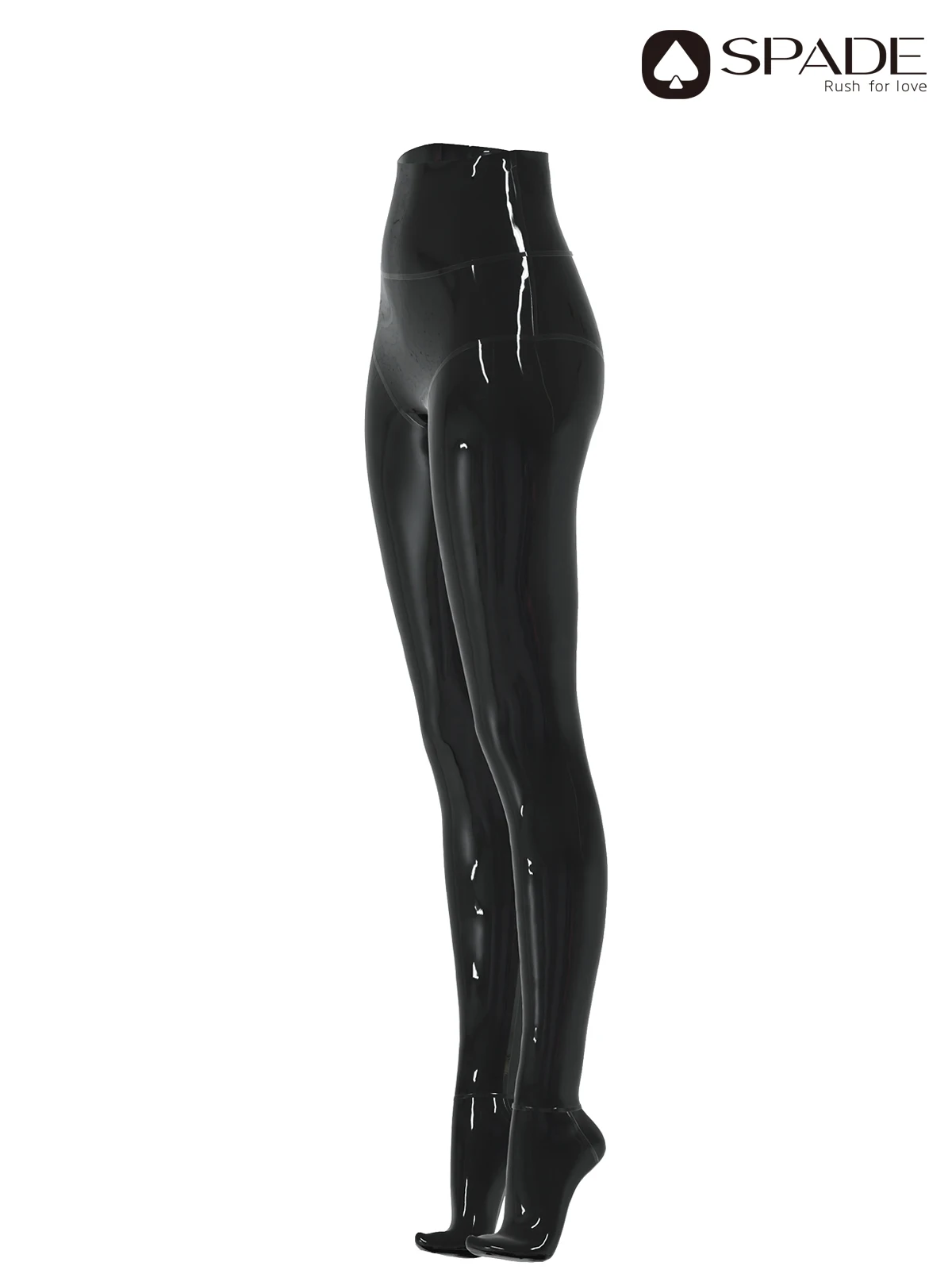 Latex High Waist Pants With Socks Men Leggings Women Tights Cosplay Trousers Without Zipper DB002