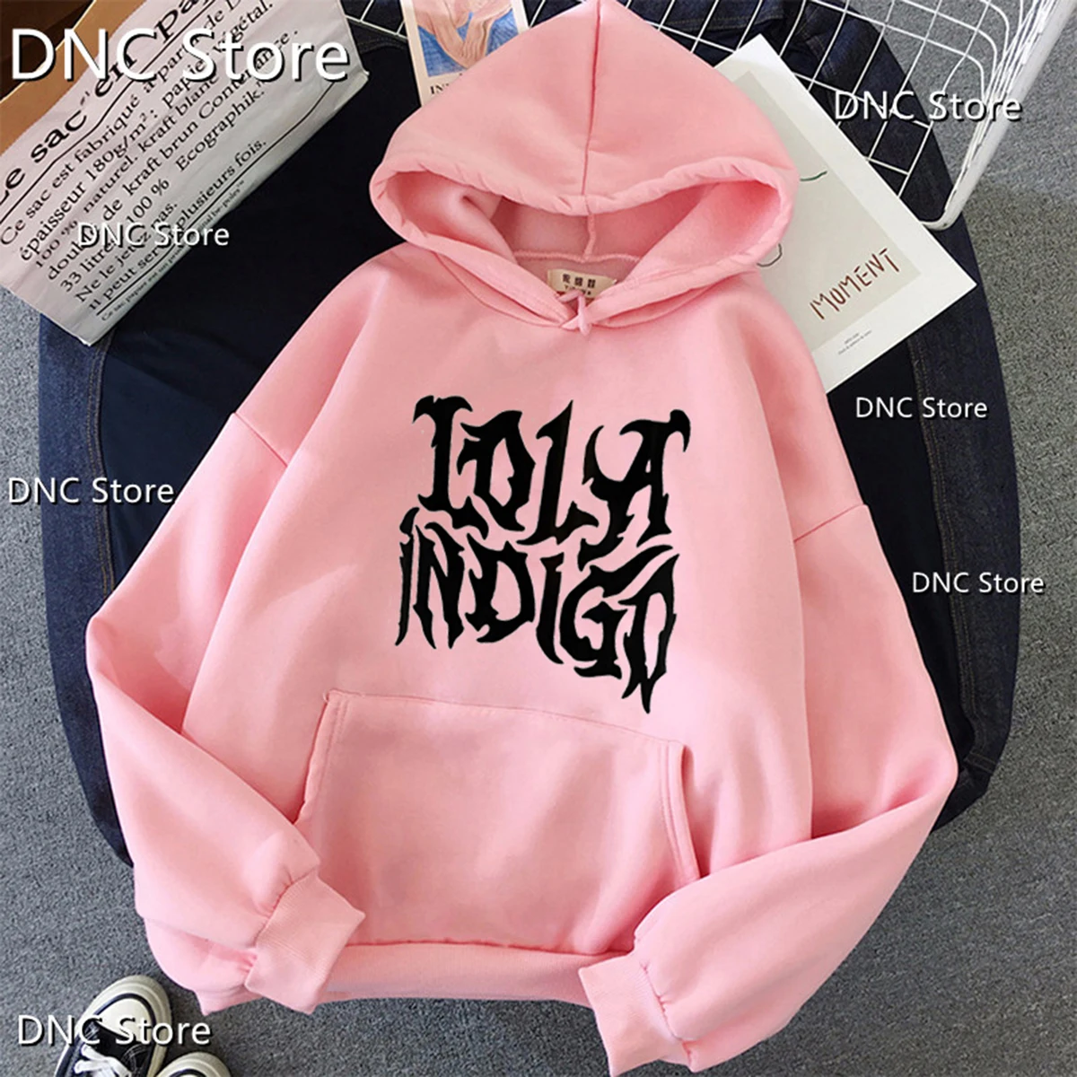 

Women's Hoodie Lola Indigo Merch Printed 90s Hoodies Autumn/Winter Long Sleeve Sweatshirt Fashion Harajuku Femme Hoodie Coat