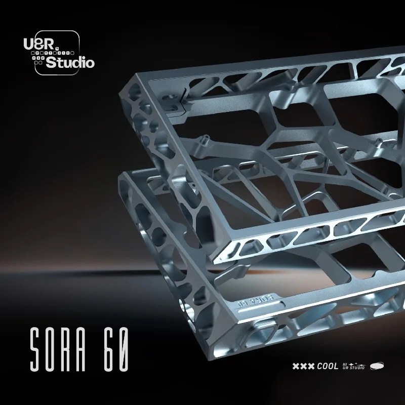 GH60 홀로우 키보드 케이스 Sora60 홀로우 CNC 알루미늄 합금 케이스 마그네틱 축 Wooting60he HM GT60 M64 커스텀 키보드 케이스