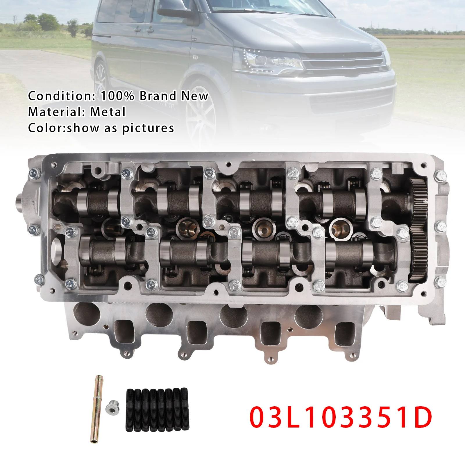 Artudatech Zylinderkopf komplett 03L103351D für VW Multivan Van V VI T5 T6 2.0 TDI 16V – Detail 1