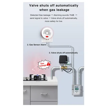 IDUD Zigbee Natural Gas Sensor Combustible Household Smart LPG Gas Leakage Alarm Detector Fire Security Protection EU-PLUG 1