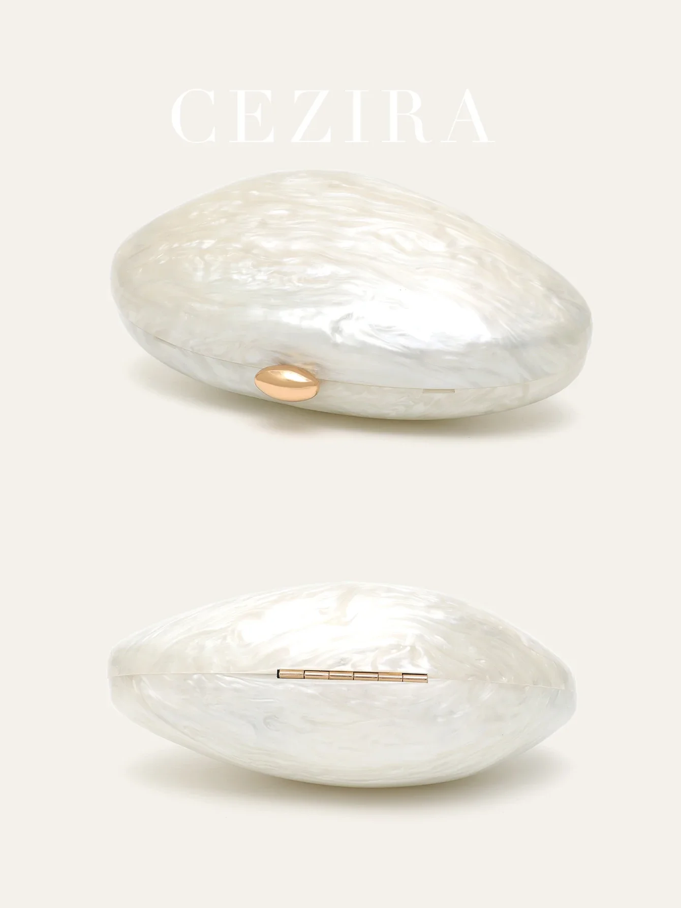 أزياء المرأة براقة أنيقة الجدة شل على شكل مخلب بلو...