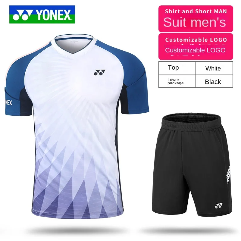 New YONEX YY badminton wear men's and women's quick dry short sleeve 110104 match suit yy set
