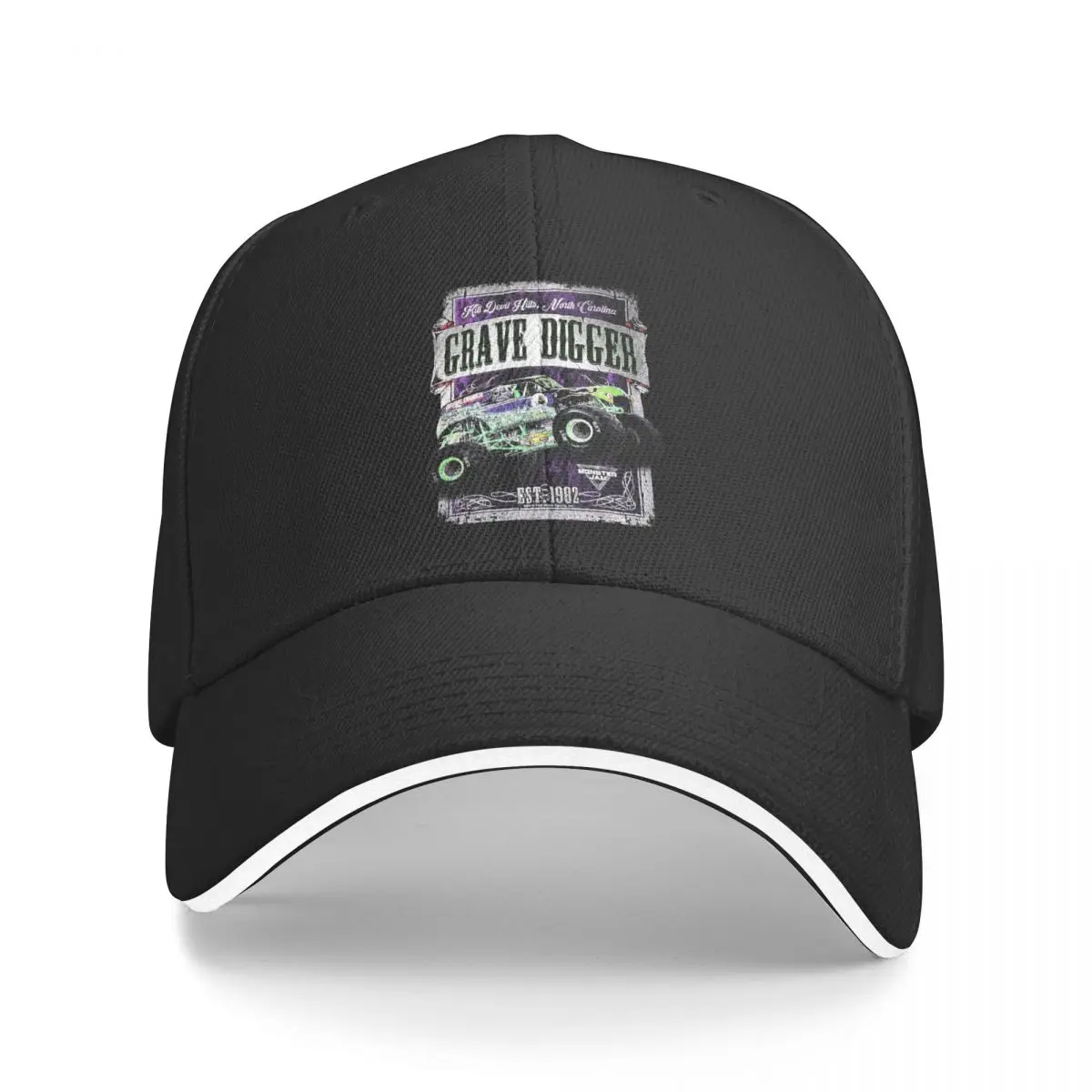 Grave Digger Monster Truck Black Monster Jam 4123 Un Cappello Da Baseball