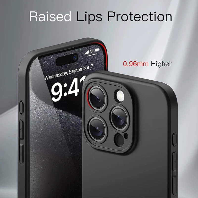 Sleek Luxury Ultra-Thin Matte Black Silicone Soft Case